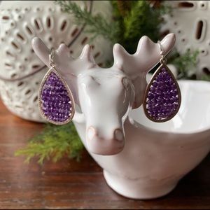Silpada Amethyst Earrings 925SS